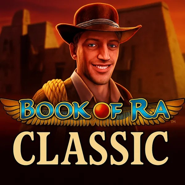 Official Slots logo: Book of Ra Classic by Novomatic at HugoBets Casino