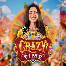 Crazy Time slot logo by Evolution at HugoBets Casino