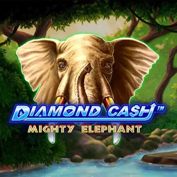 Diamond Cash Mighty Elephant slot visual from Greentube available on hugobetscasino.eu.com