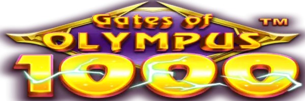Gates of Olympus 1000 online game logo by Pragmatic Play on hugobetscasino.eu.com