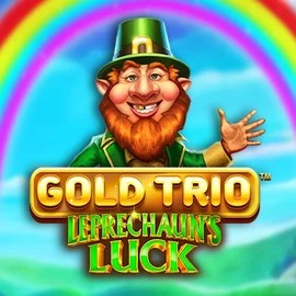 Gold Trio Leprechaun's Luck slot logo by Playtech at HugoBets Casino