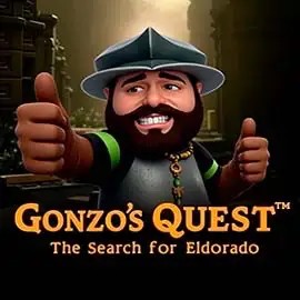 Official Slots logo: Gonzo's Quest by NetEnt at HugoBets Casino