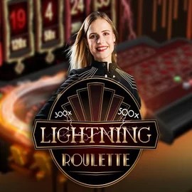 Official Live Casino logo: Lightning Roulette by Evolution at HugoBets Casino