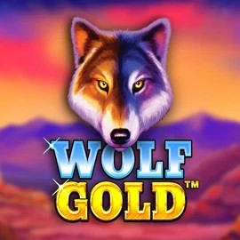 Wolf Gold slot logo by Pragmatic Play at HugoBets Casino
